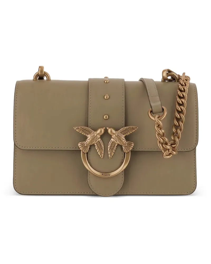 Pinko mini Love One leather shoulder bag - Grün Grün