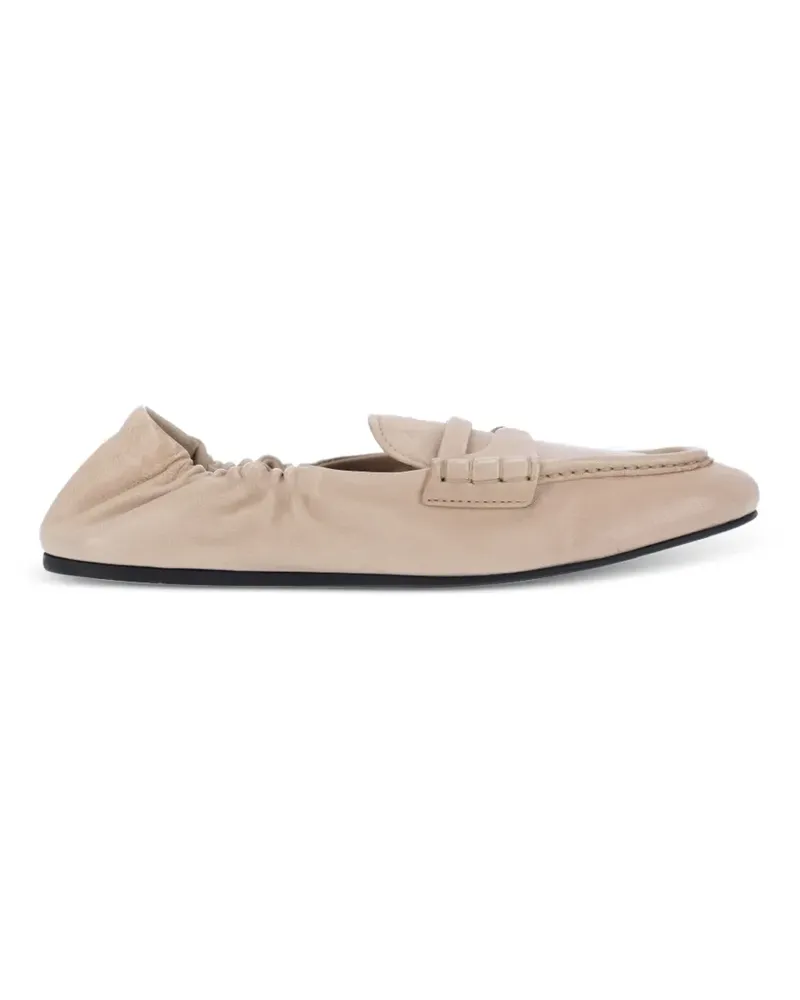 Miu Miu Geraffte Loafer - Nude Nude