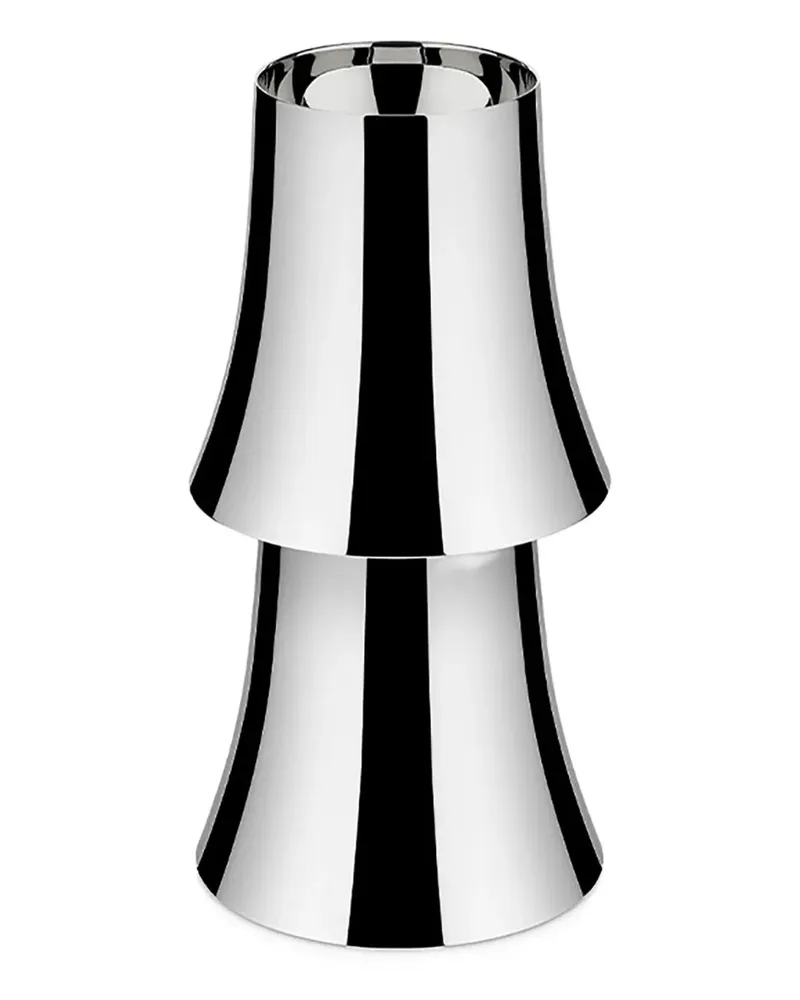 Alessi Tischlampe aus poliertem Metall - Silber Silber