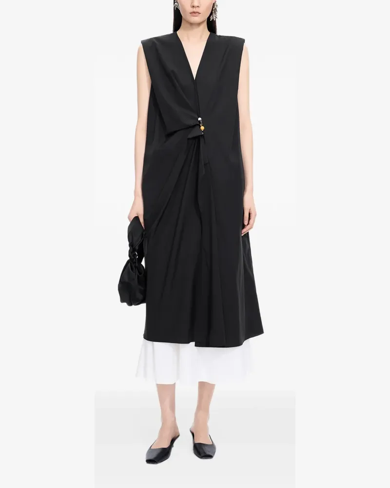 JNBY Kleid im Deconstructed-Look mit Perlen - Schwarz Schwarz