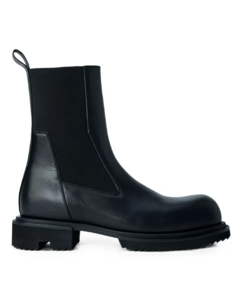 Rick Owens round-toe leather Chelsea boots - Schwarz Schwarz