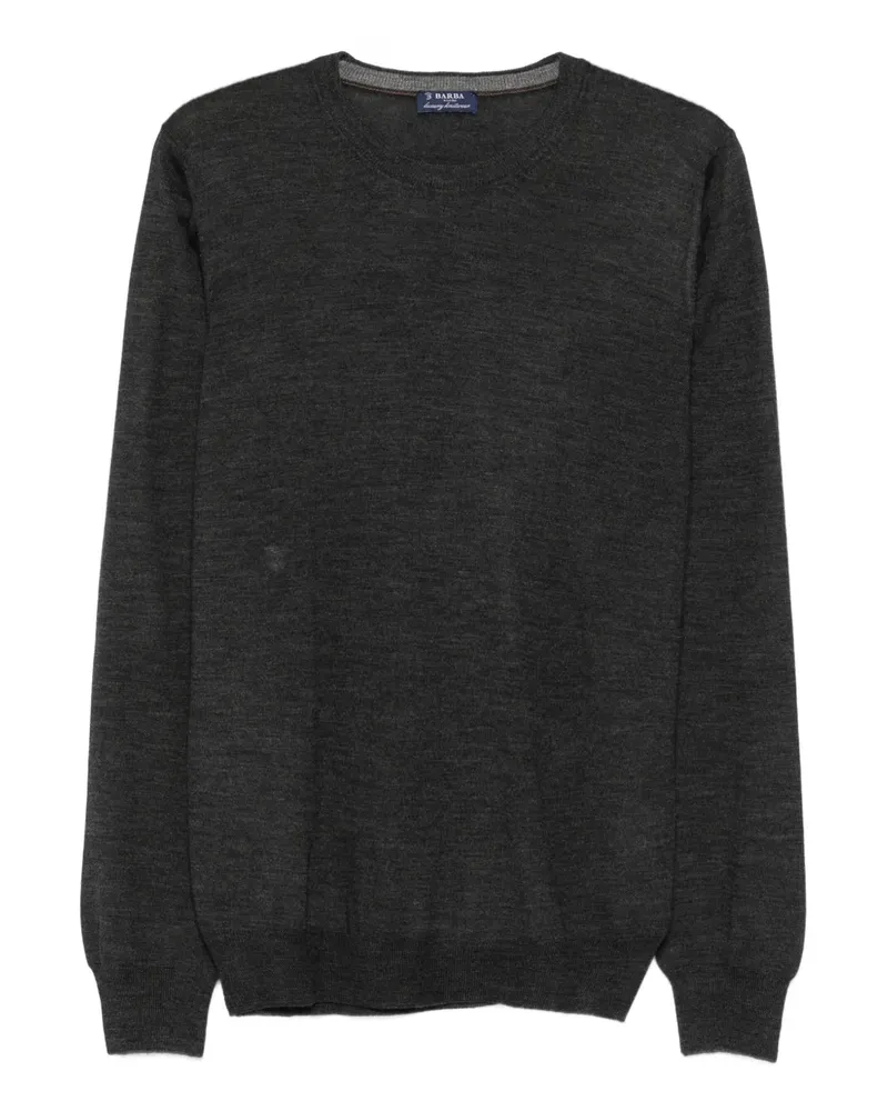 BARBA Langärmeliger Pullover mit rundem Ausschnitt - Grau Grau