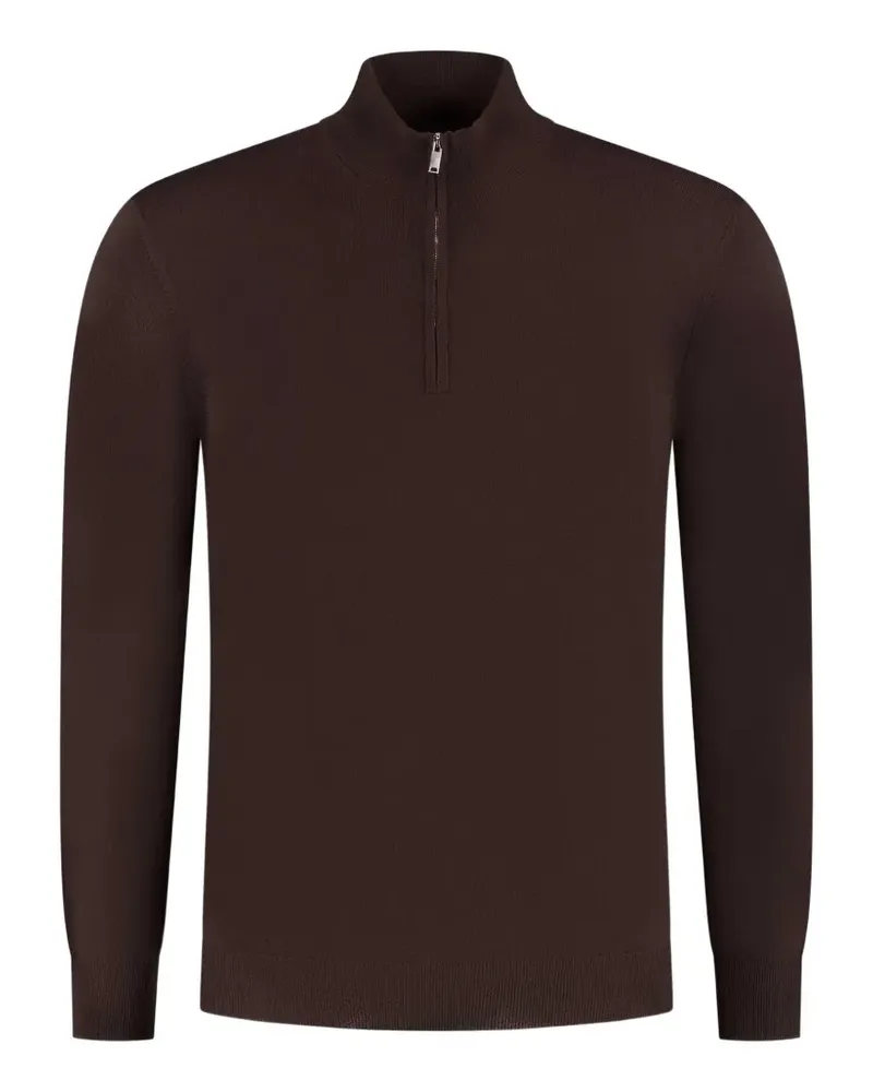 Zanone Flexwool Pullover mit Reißverschluss - Braun Braun