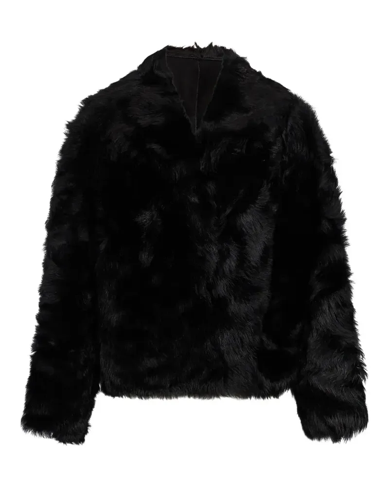 Salvatore Santoro Mantel aus Faux Fur - Schwarz Schwarz