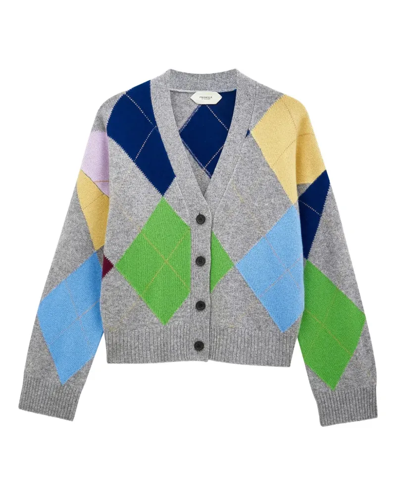 Pringle of Scotland Cardigan mit Argyle-Muster - Grau Grau