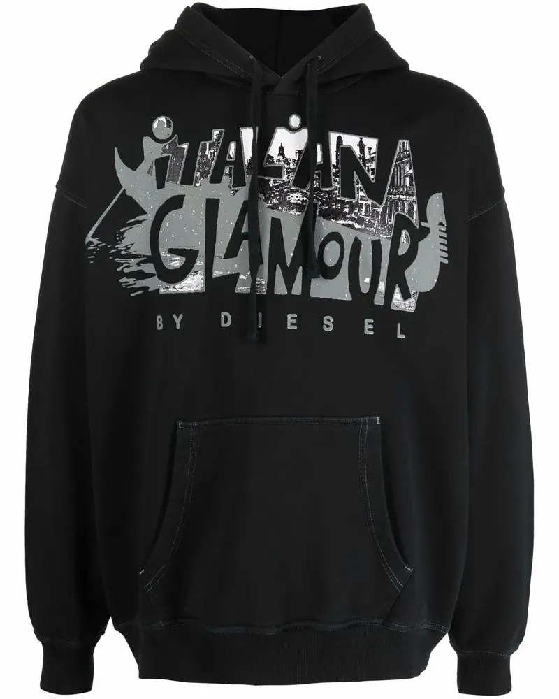 Diesel S-UMMER-D1 Hoodie - Schwarz Schwarz
