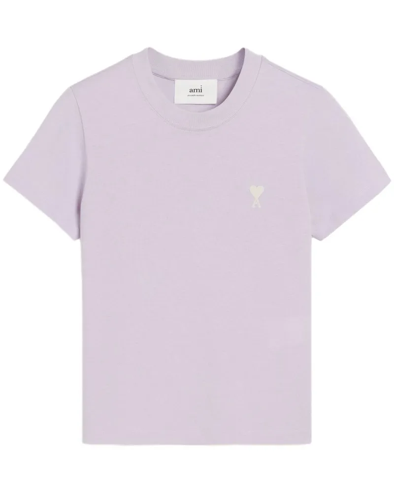AMI Paris Ami de Coeur Cropped-T-Shirt - Violett Violett