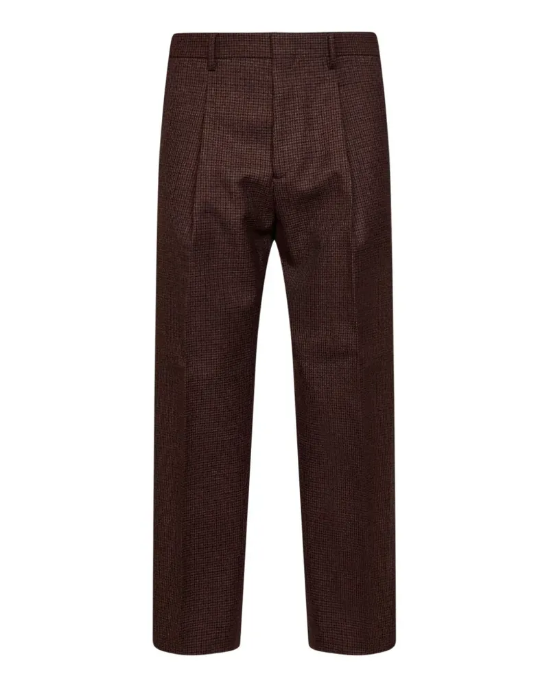 Costumein Vincent check-pattern pleated trousers - Rot Rot