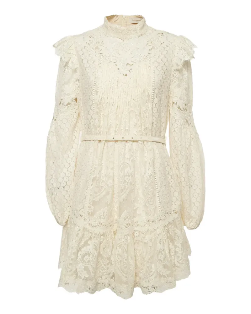 Zimmermann long-sleeve mini dress - Nude Nude