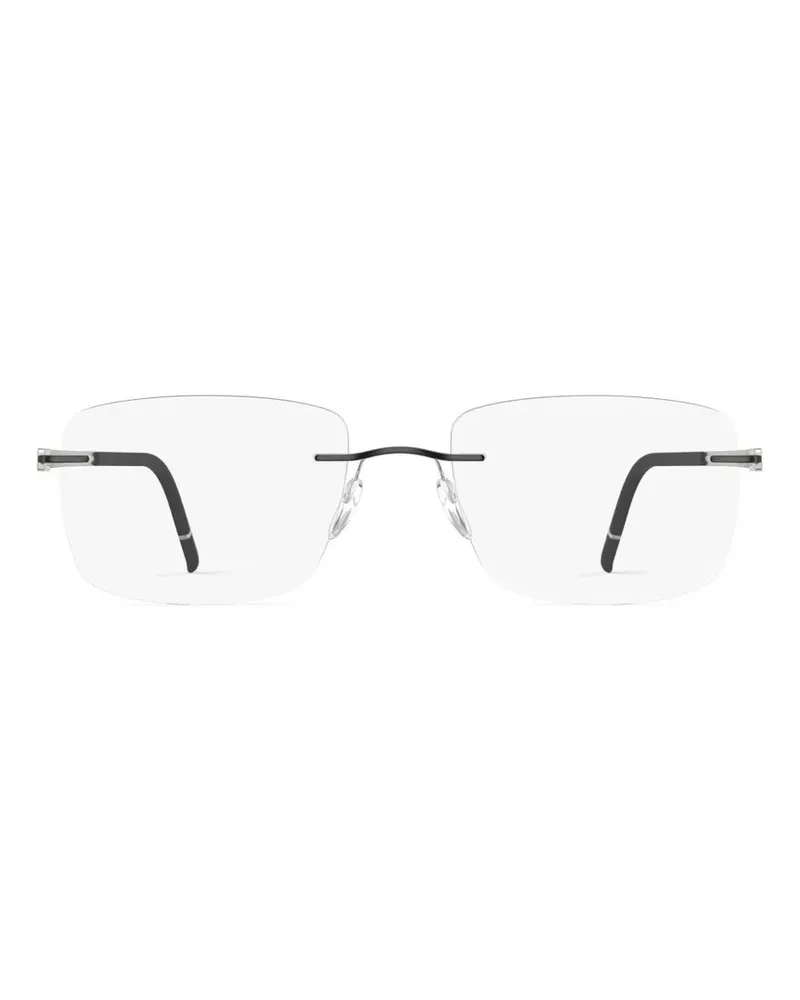 Silhouette Momentum rimless rectangle-frame glasses - Schwarz Schwarz