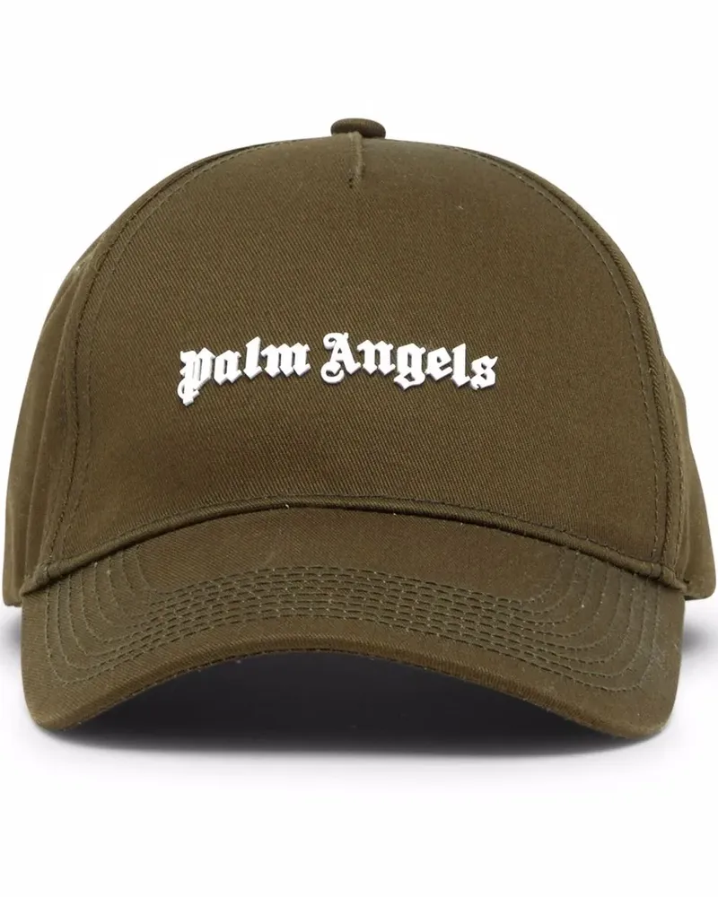 Palm Angels Baseballkappe mit Logo-Print - Grün Grün