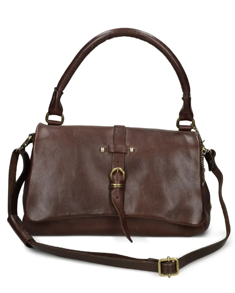 A.S.98 Schultertasche mit Schnallenverschluss - Braun Braun