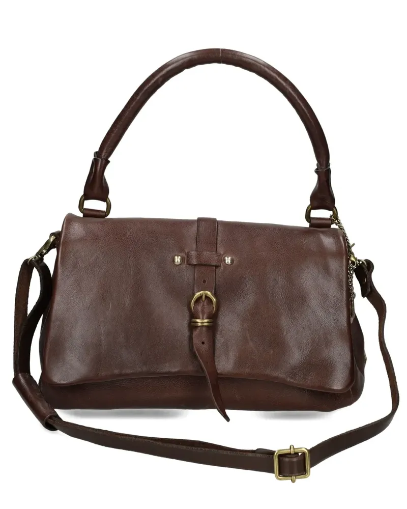 A.S.98 buckle-fastening leather shoulder bag - Braun Braun