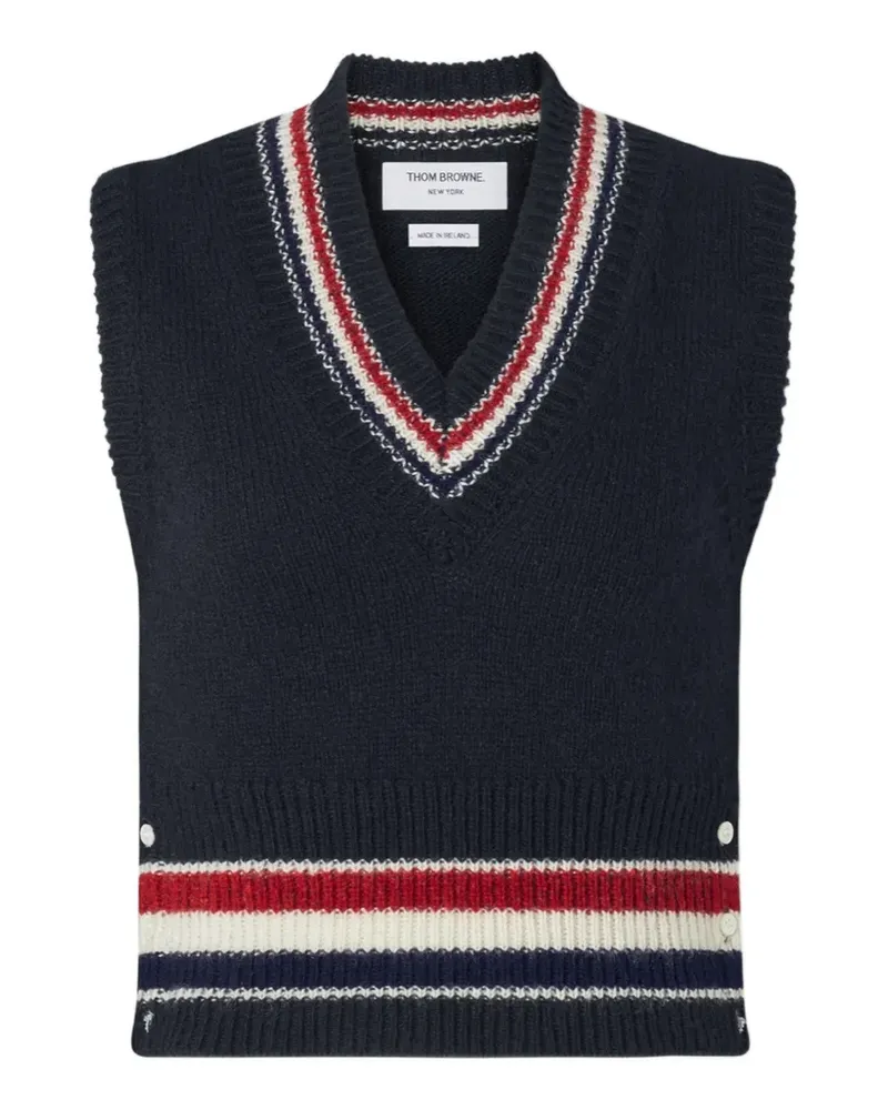 Thom Browne Hector Weste mit Streifendetail - Blau Blau