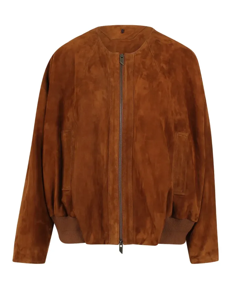 Salvatore Santoro zip bomber jacket - Braun Braun