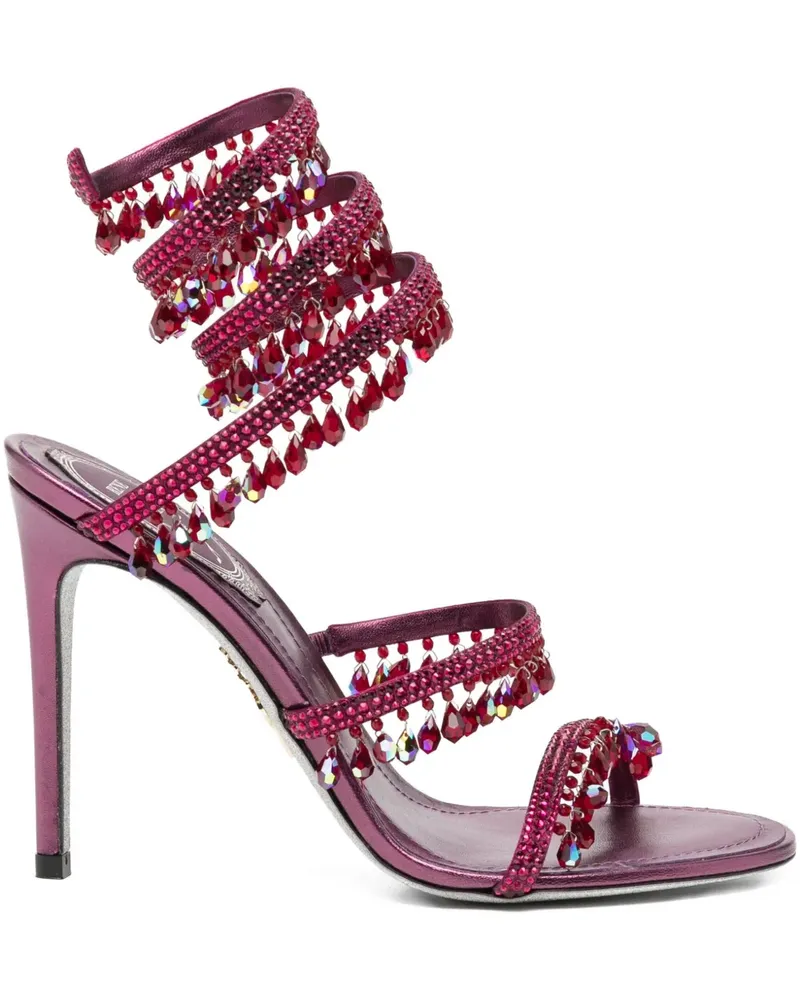René Caovilla Chandelier Sandalen 100mm - Rosa Rosa