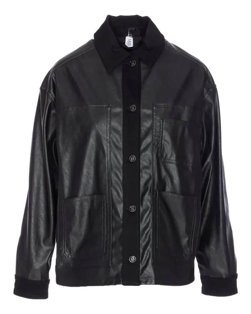Liu Jo Jacke mit Kontrasteinsätzen - Schwarz Schwarz