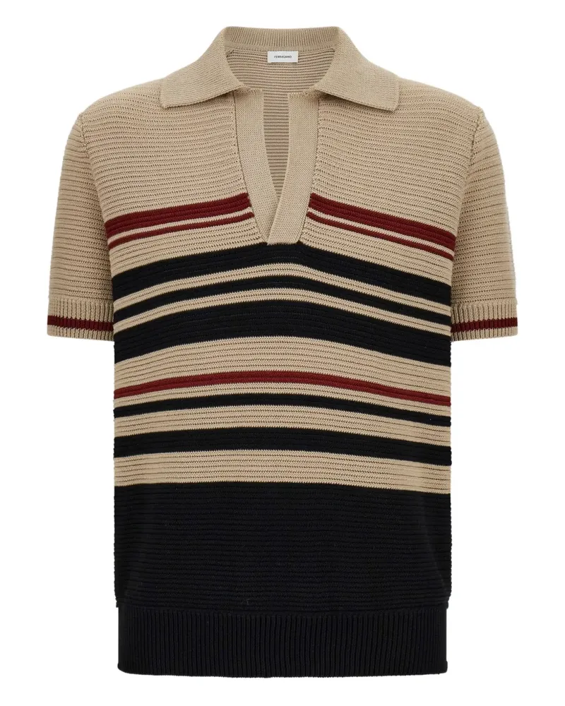 Ferragamo Klassisches Poloshirt - Nude Nude