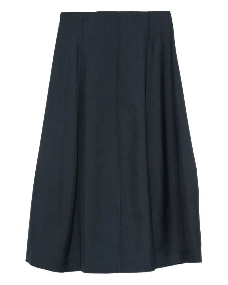 Theory Midirock mit Falten - Blau Blau