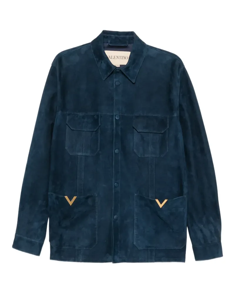 Valentino Garavani VLogo suede jacket - Blau Blau