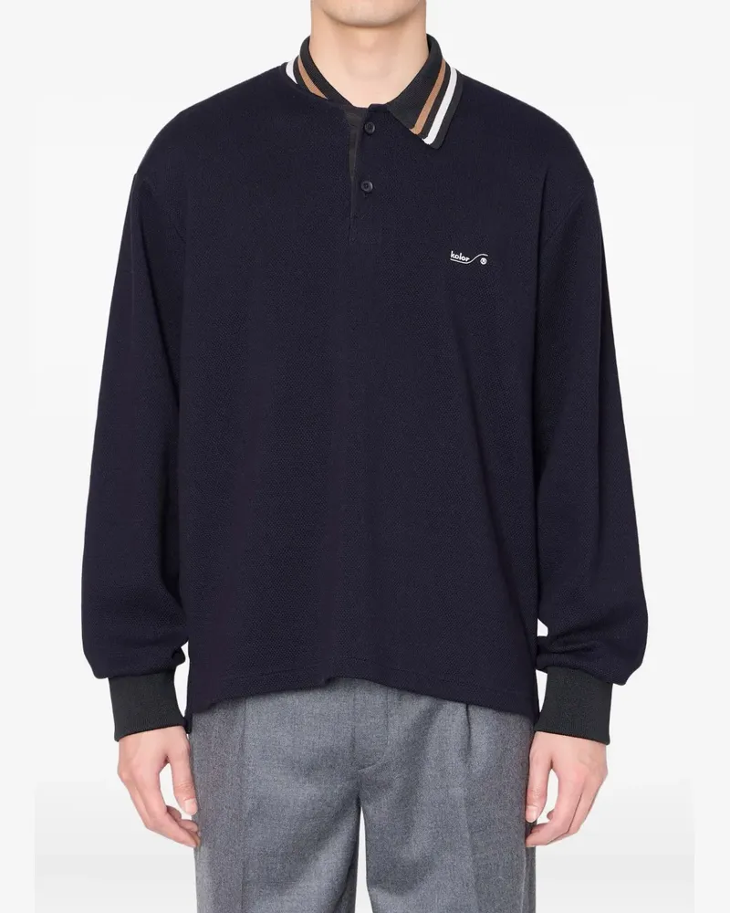 kolor Sweatshirt mit Logo-Stickerei - Blau Blau