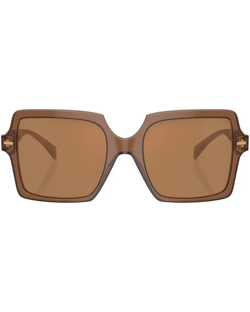 Versace Medusa Sonnenbrille mit Oversized-Gestell - Braun Braun