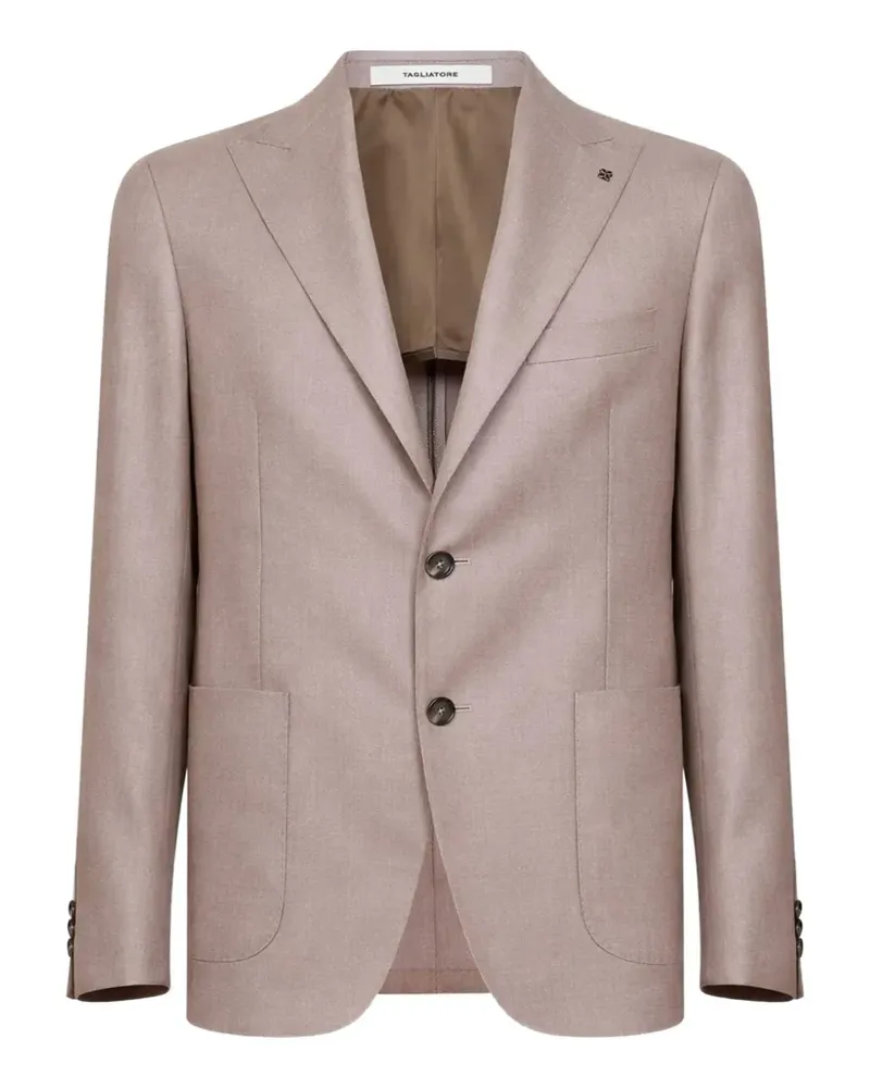 Tagliatore two-button peak lapel blazer - Nude Nude