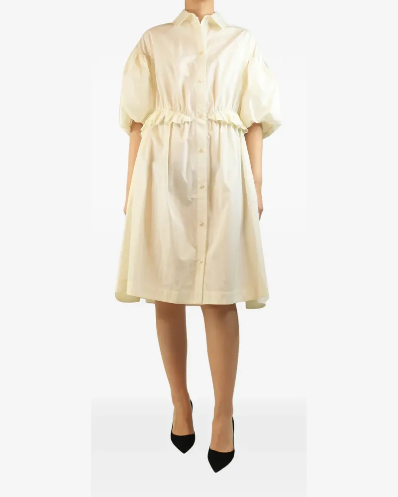 Simone Rocha twisted hip midi shirt dress - Nude Nude