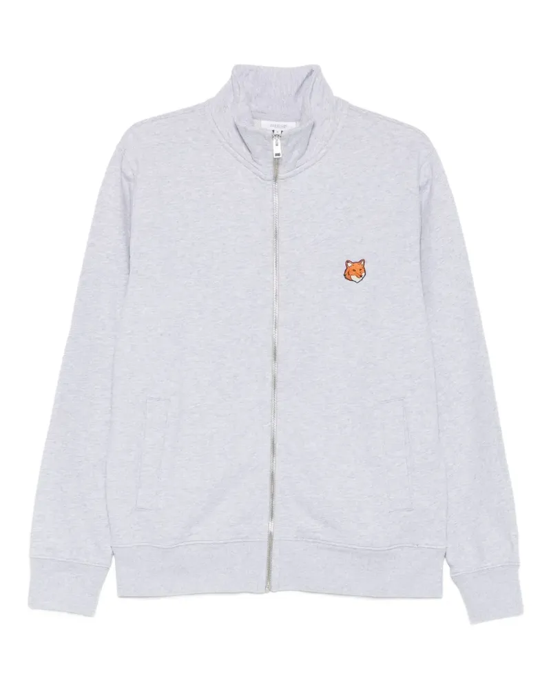 Kitsuné Fox Head Sweatshirt mit Reißverschluss - Grau Grau