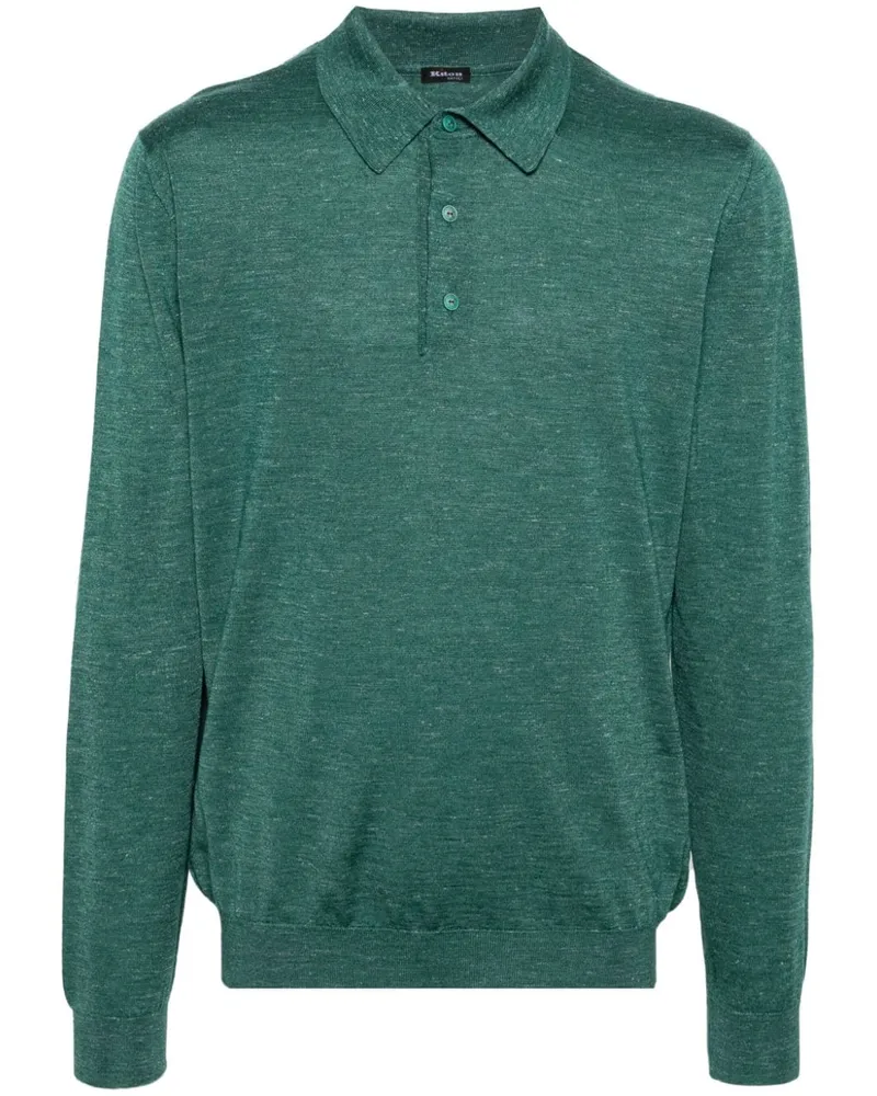 Kiton Fein gestricktes Poloshirt - Grün Grün