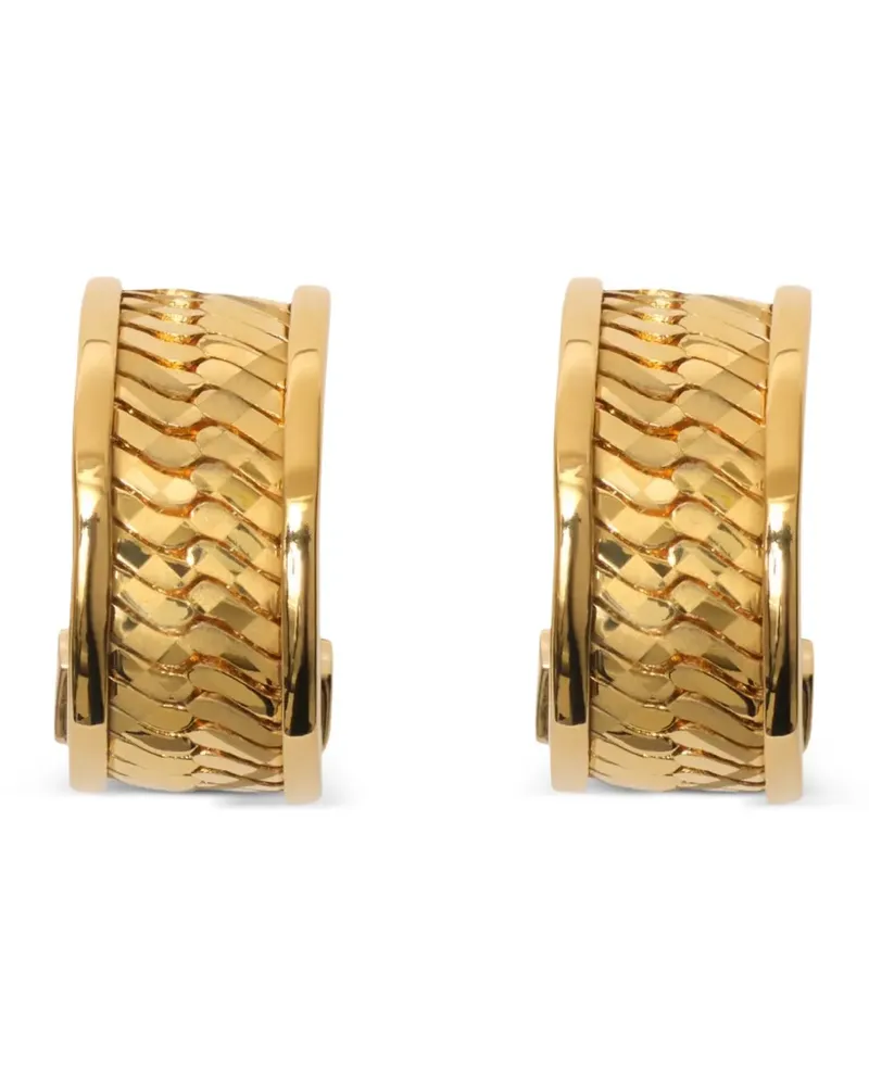 Burberry Creolen mit Check-Gravur - Gold Gold