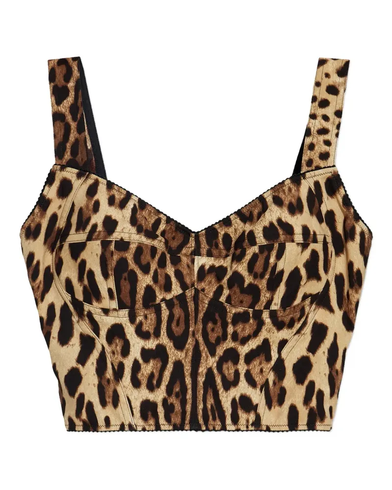Dolce & Gabbana Bustier mit Leoparden-Print - Braun Braun