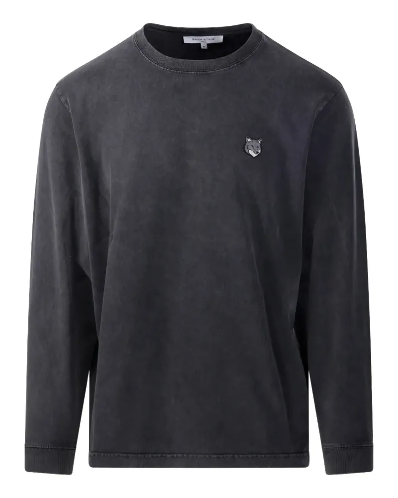 Kitsuné Fox Head long-sleeve T-shirt - Schwarz Schwarz