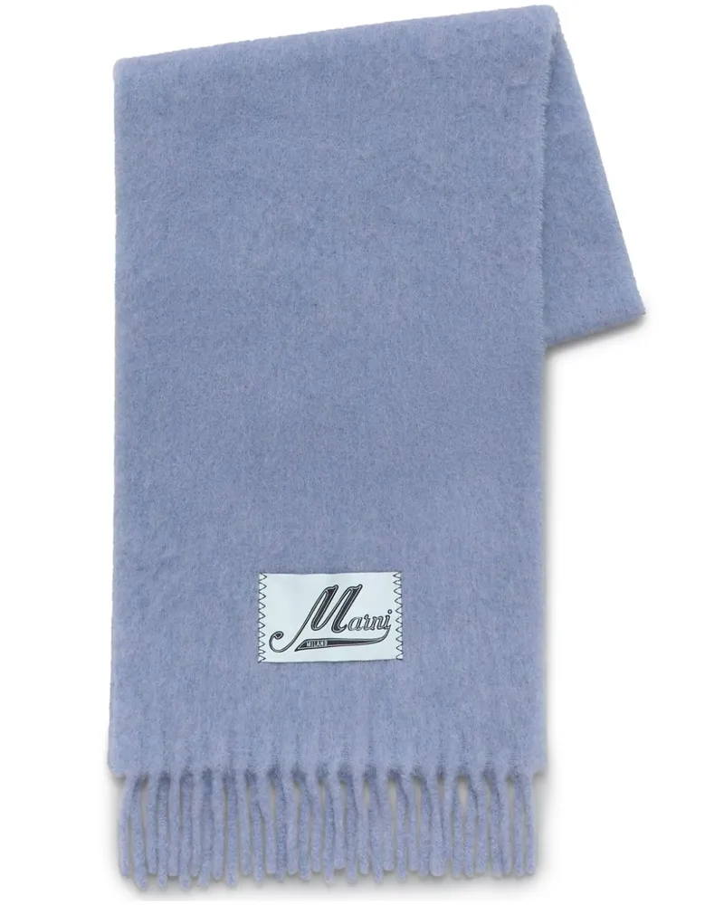 Marni Schal mit Fransen - Blau Blau