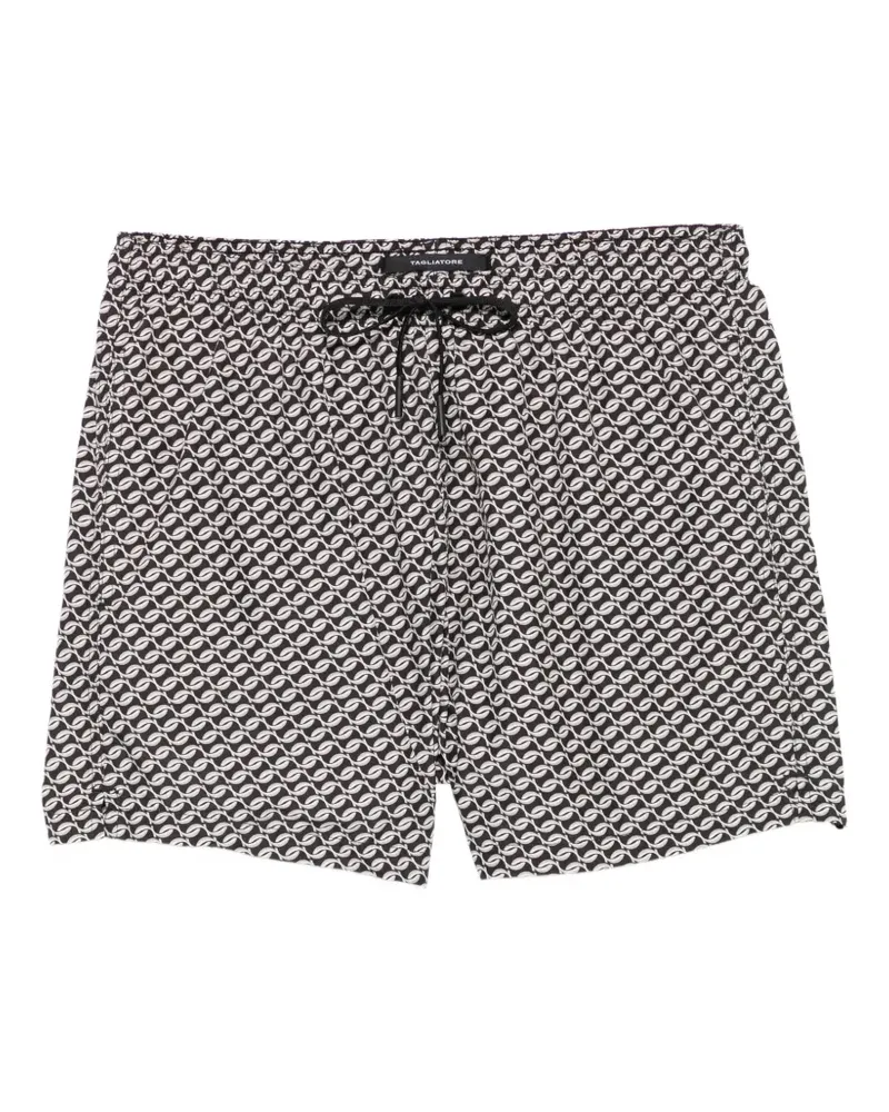 Tagliatore Honolulu geometric-print swim shorts - Schwarz Schwarz
