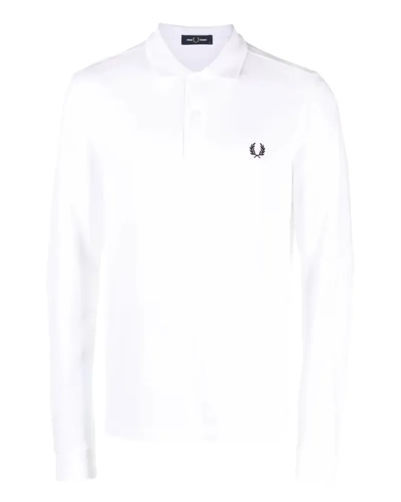 Fred Perry Poloshirt mit Logo-Stickerei - Weiß Weiß