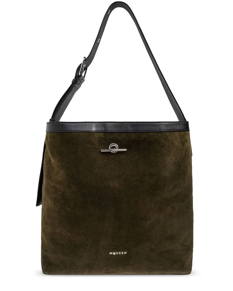 Alexander McQueen Shopper aus Wildleder - Grün Grün