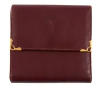 1990s Portemonnaie aus Leder - Rot