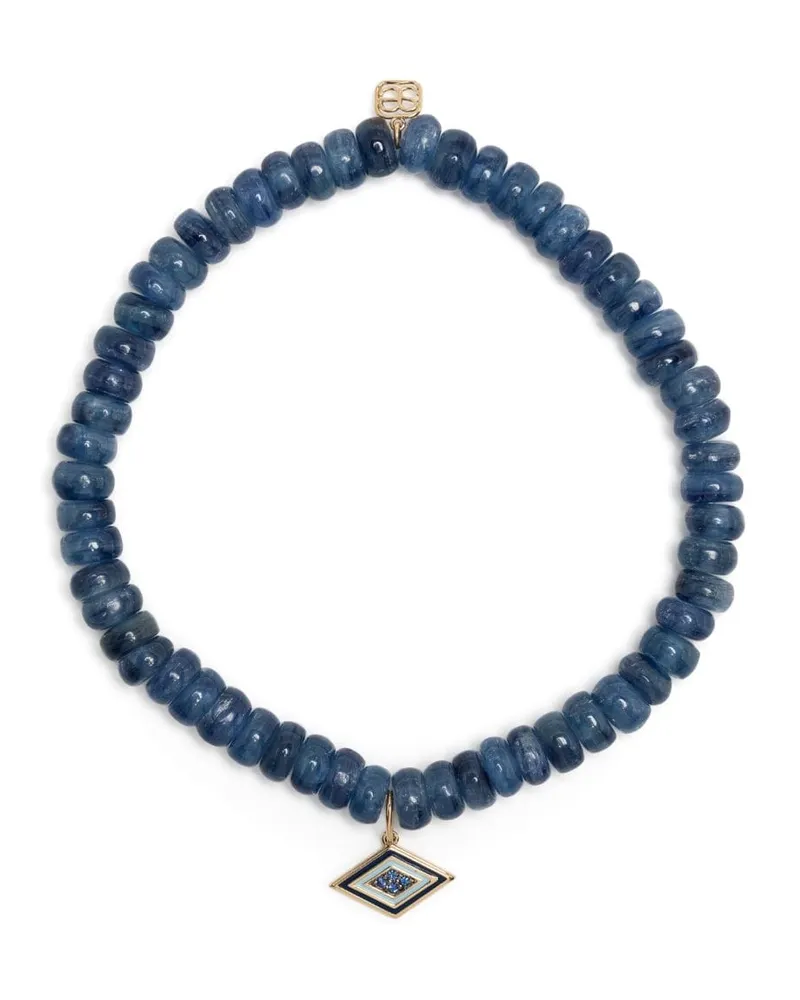 Sydney Evan Armband aus Kyanit mit 14kt Groovy Eye-Gelbgolddetail - Blau Blau