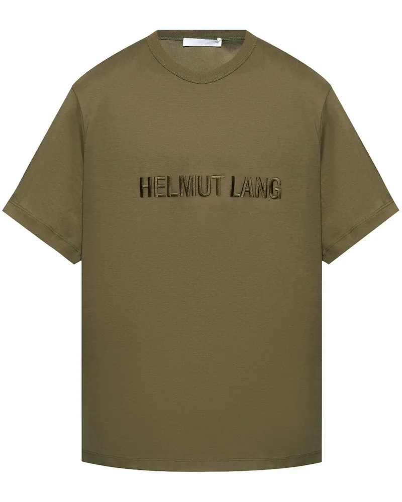Helmut Lang T-Shirt mit Logo-Stickerei Grün