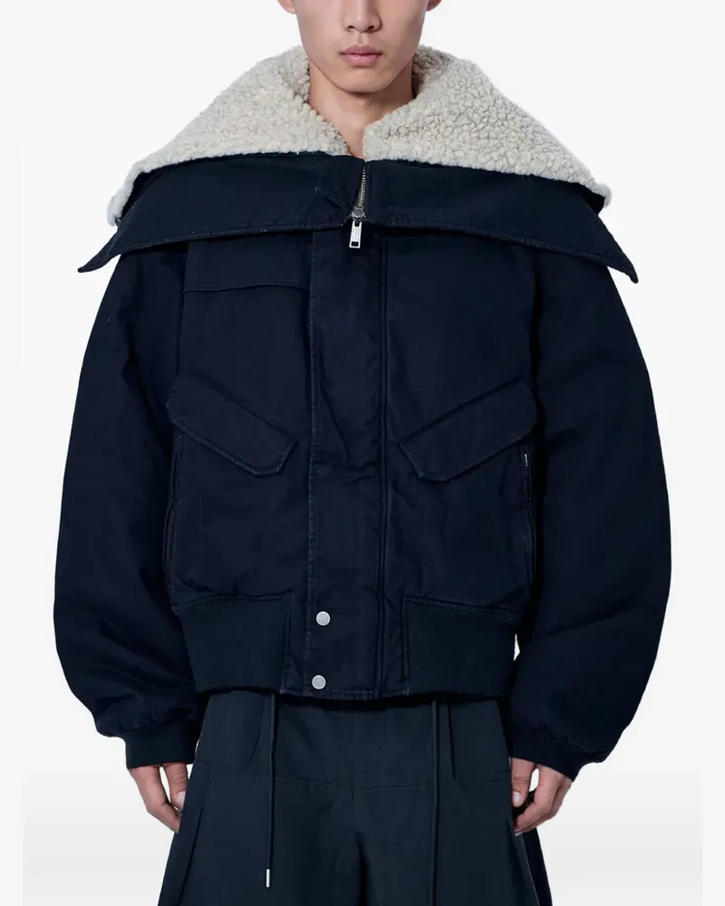 Entire Studios Portal Bomber shearling-collar bomber jacket - Schwarz Schwarz