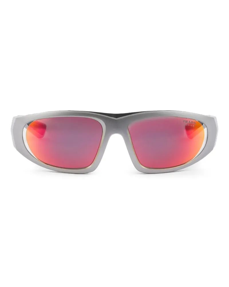 Prada Linea Rossa Sonnenbrille mit D-Gestell - Grau Grau