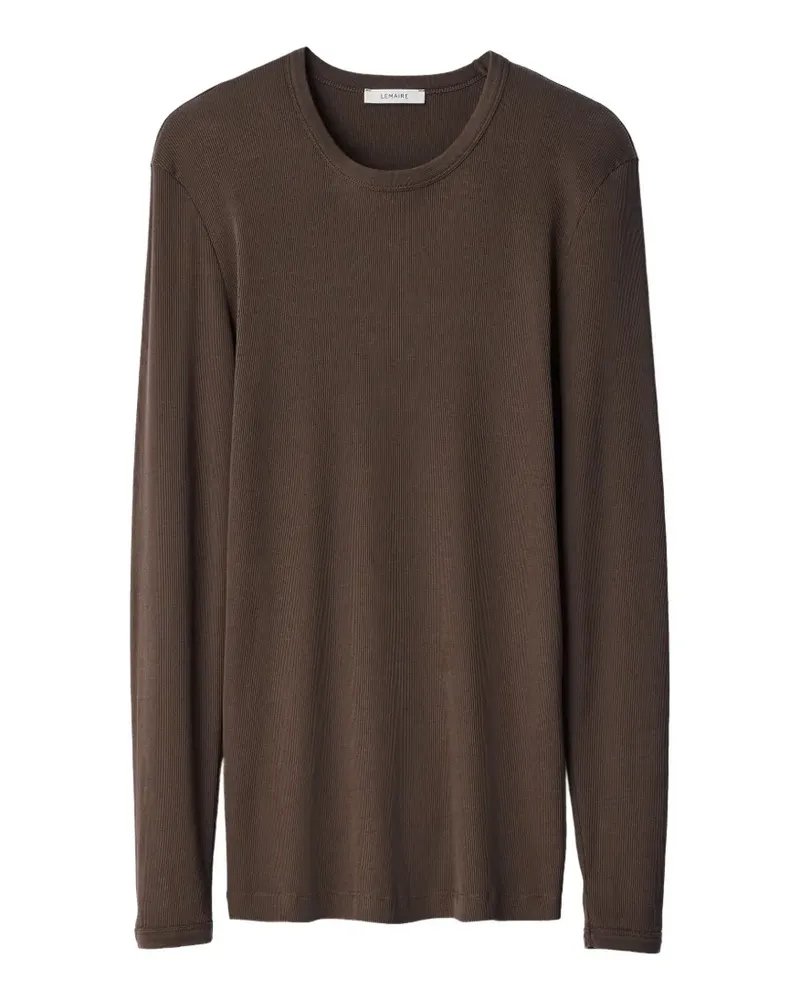 Christophe Lemaire long-sleeve top in ribbed jersey - Braun Braun