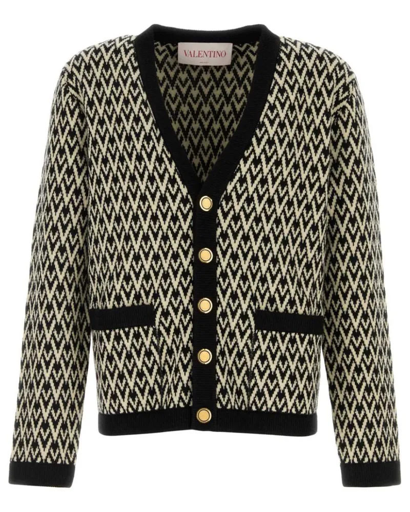 Valentino Garavani Cardigan mit geometrischem Muster - Schwarz Schwarz