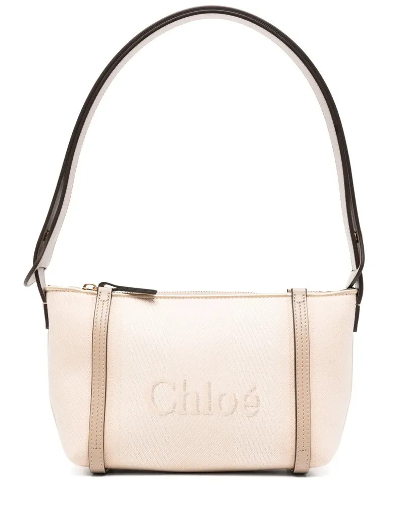 Chloé Schultertasche mit Jacquardmuster - Nude Nude