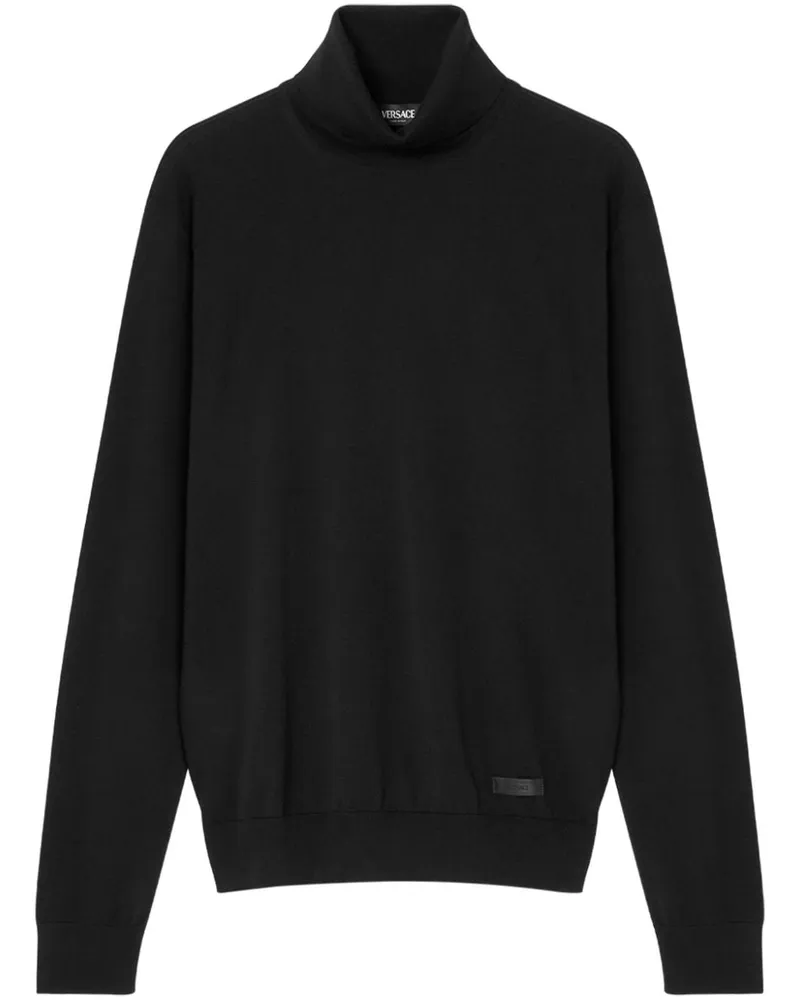 Versace Rollkragenpullover aus Seidengemisch - Schwarz Schwarz