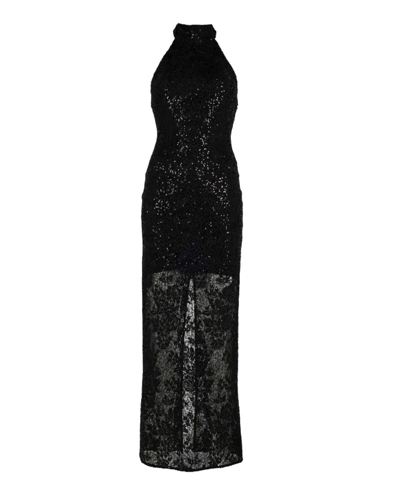 Alice + Olivia Koi Maxikleid mit Pailletten - Schwarz Schwarz