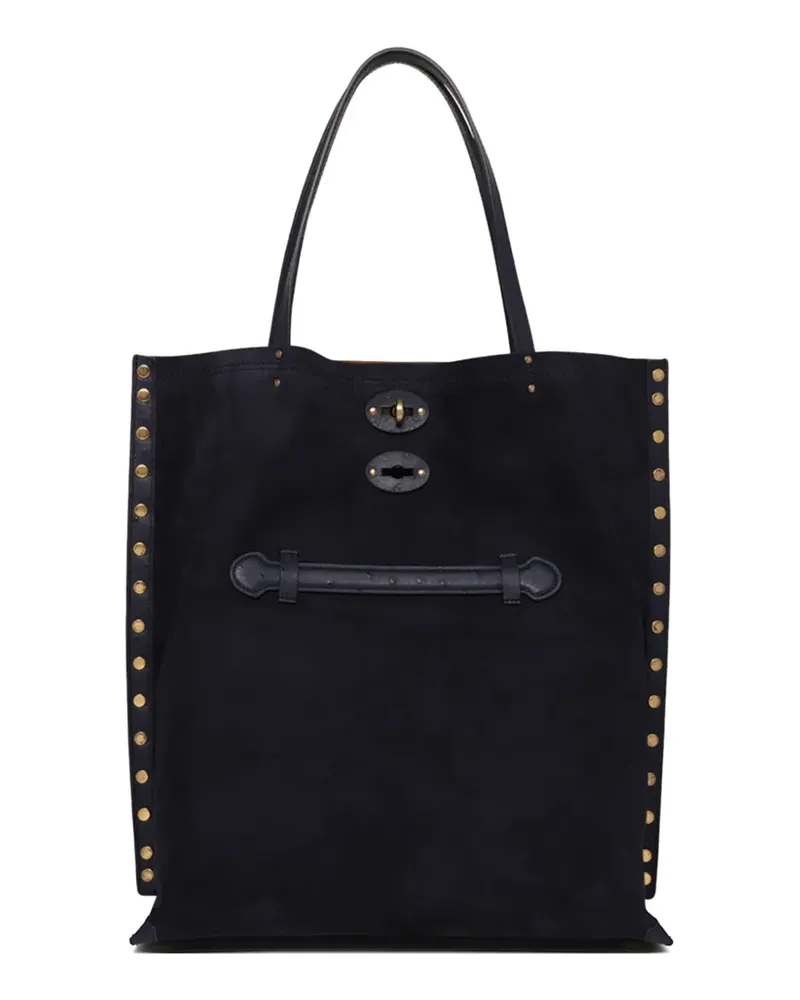 Zanellato stud-embellishment tote bag - Blau Blau