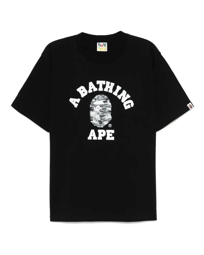 BAPE T-Shirt mit Logo-Print - Schwarz Schwarz