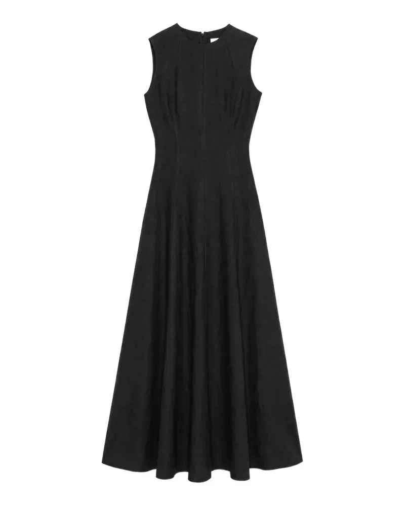 Reformation Ärmelloses Cecilia Maxikleid aus Leinen - Schwarz Schwarz